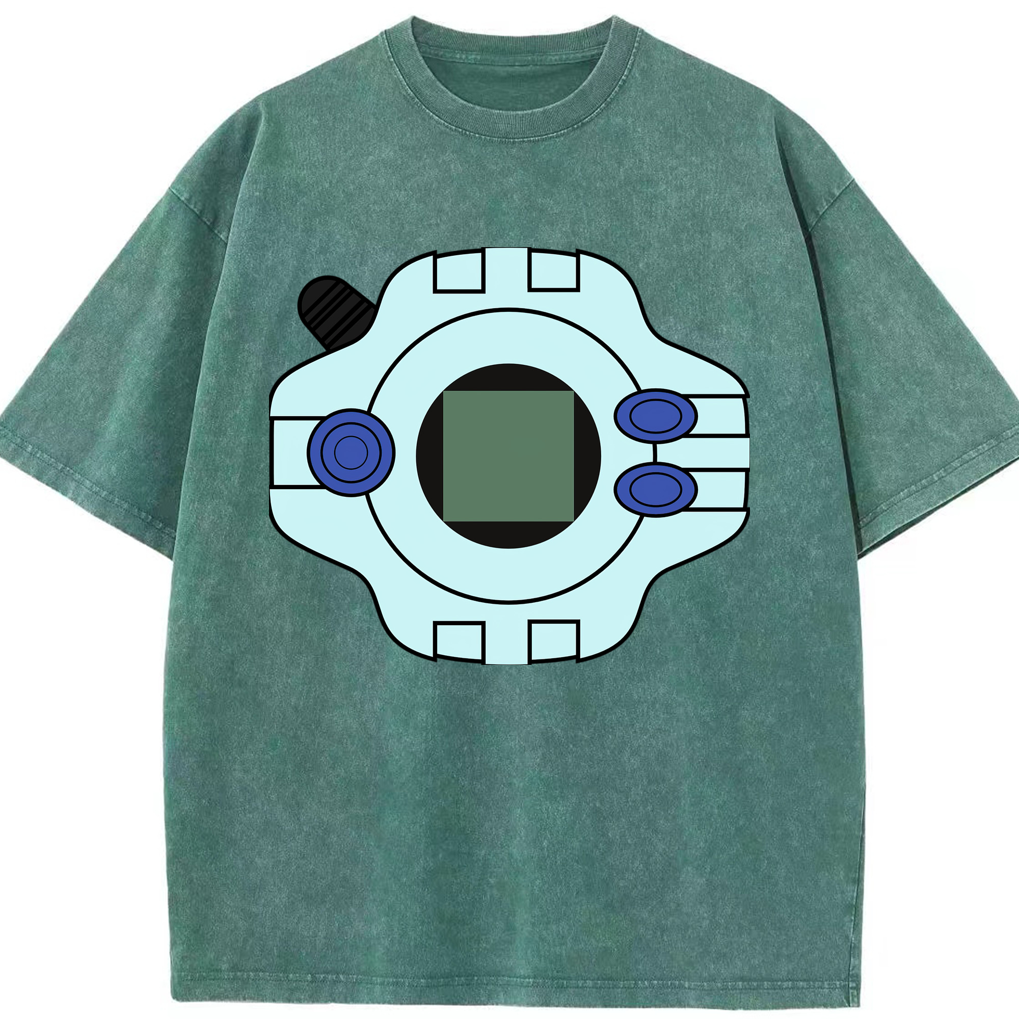 （画像用） Digimon デジタルモンスター/デジモン 綿100% ヴィンテージ風 半袖Tシャツ（フロントプリント）
